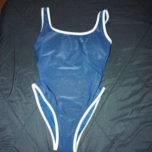 Navy Lain Snow - One Piece Swimsuit